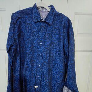 Robert Graham Long Sleeve Dress Shirt - Size Large - Free Shipping